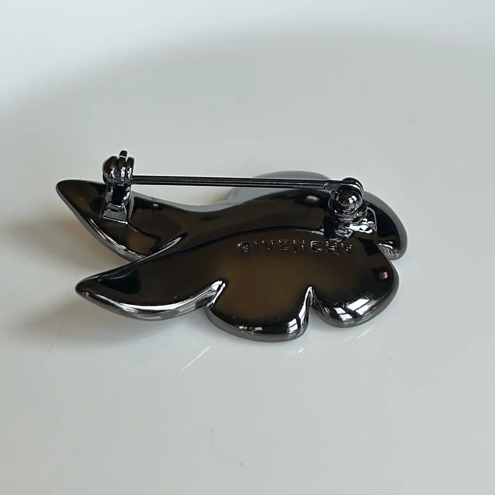 Givenchy Pavé Flower Crystal Brooch Y2K Jewelry